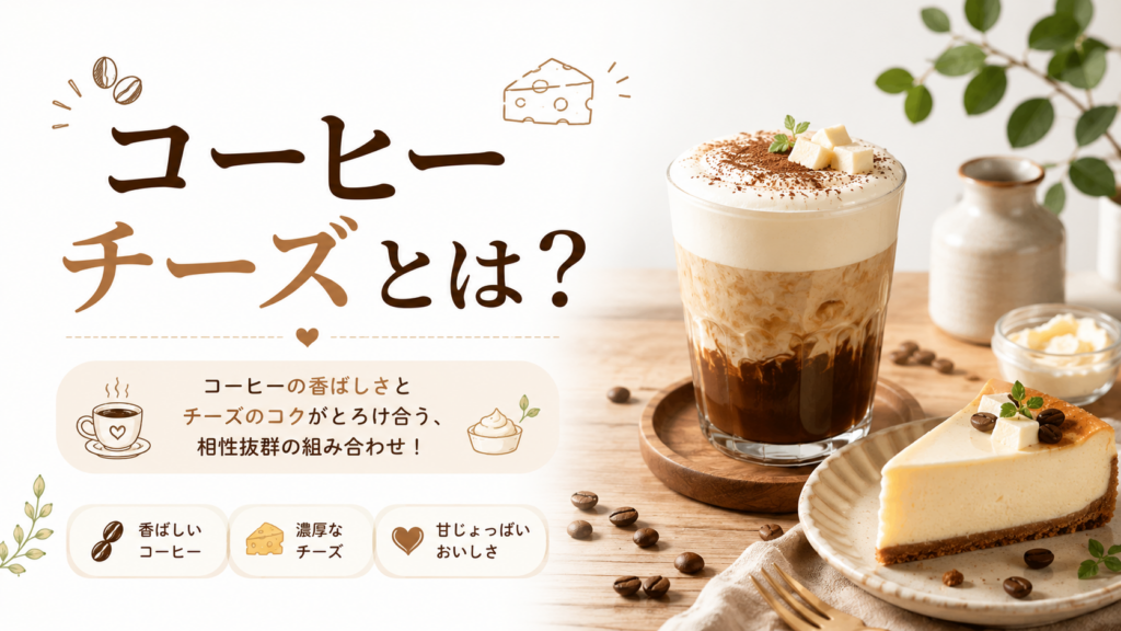 コーヒーチーズとは？コーヒーとチーズの意外なおいしい組み合わせを初心者向けに解説！