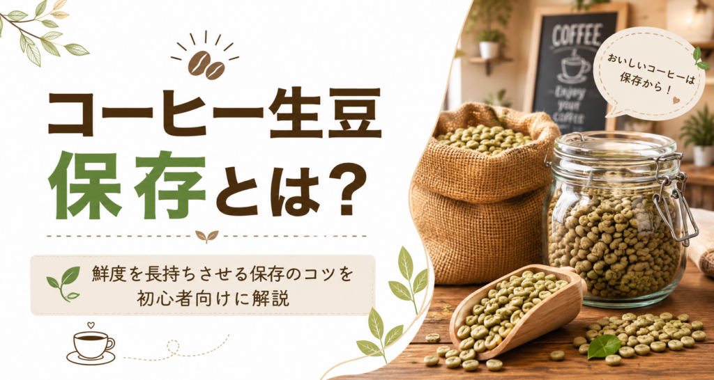 コーヒー生豆の保存方法とは？鮮度を長持ちさせるコツを初心者向けに解説！