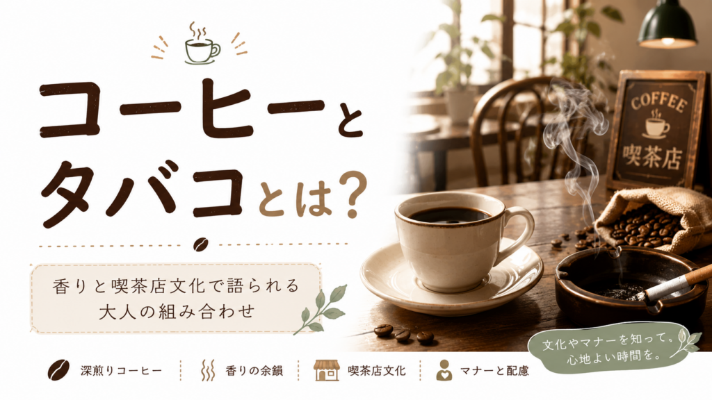 コーヒーとタバコの関係とは？香り・習慣・注意点を初心者向けに解説