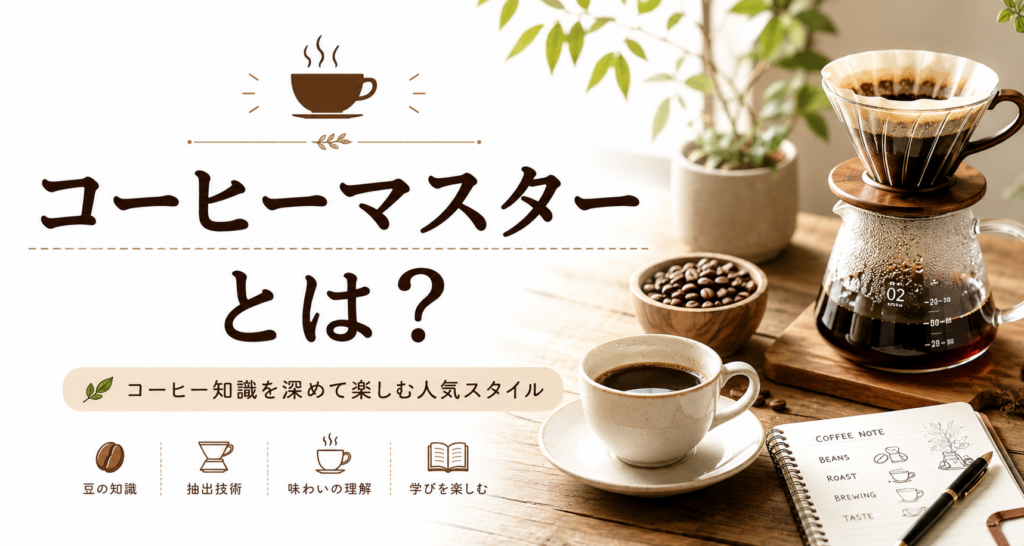 コーヒーマスターとは？コーヒー好きに人気の資格や楽しみ方を初心者向けに解説