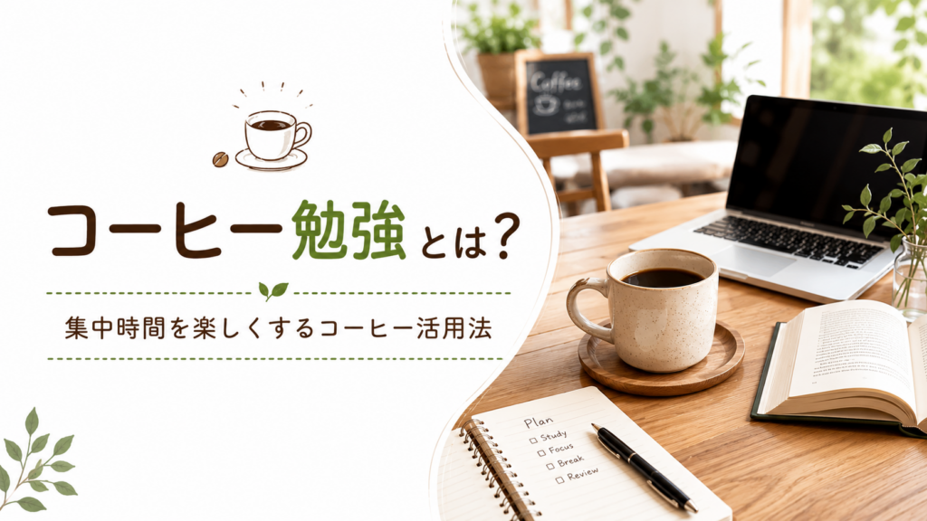 コーヒーは勉強に向いている？集中時間を楽しくする飲み方をやさしく解説