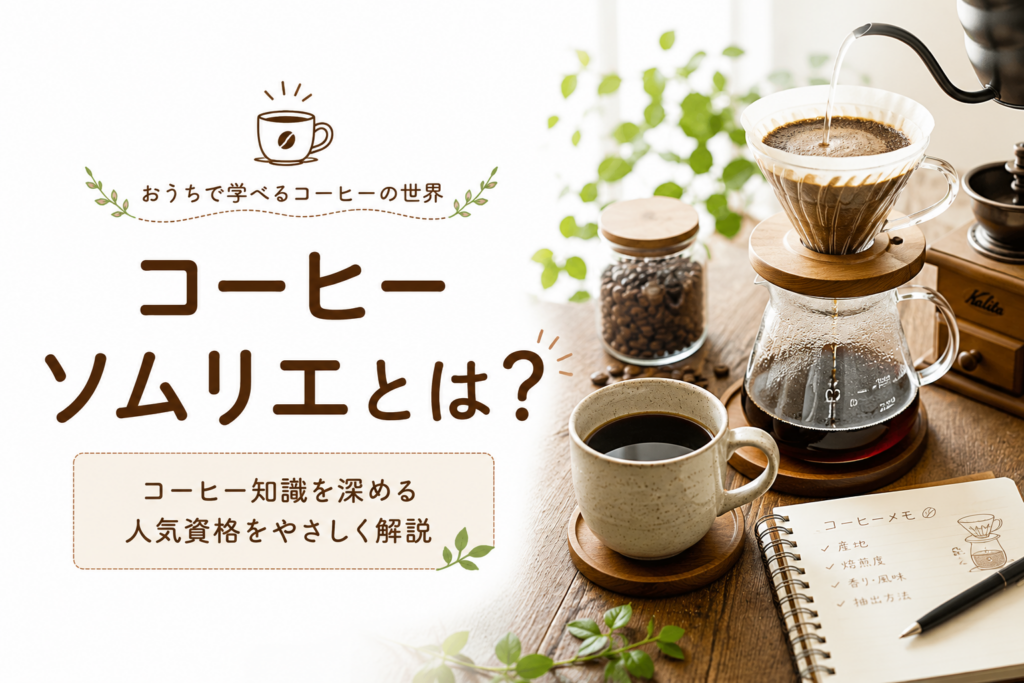 コーヒーソムリエとは？資格の内容や魅力を初心者向けにやさしく解説