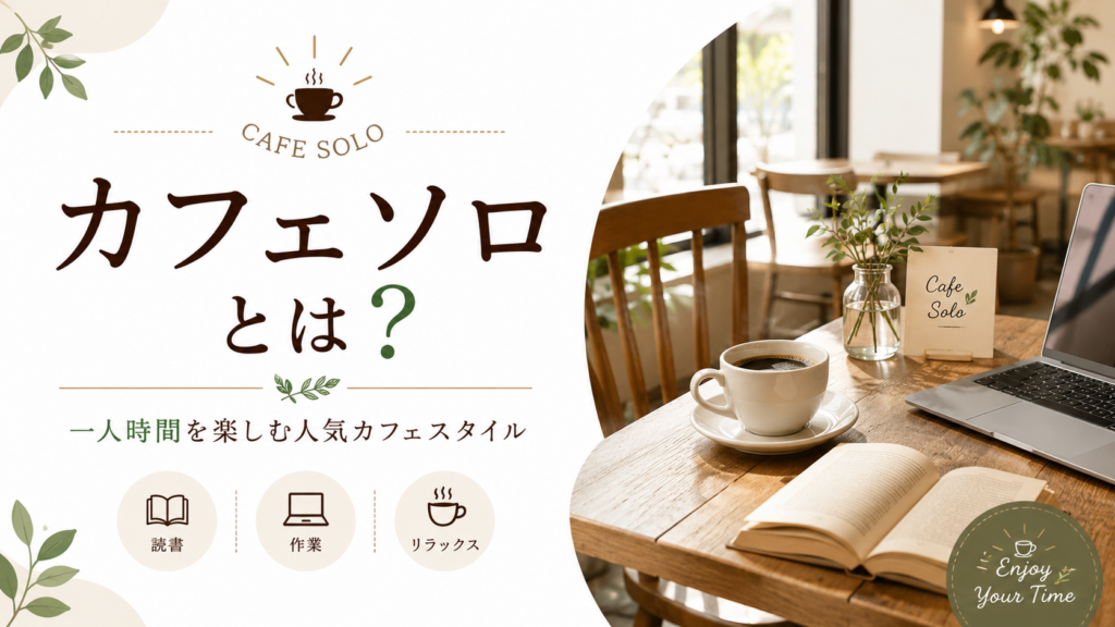 カフェソロとは？一人カフェ時間をもっと楽しむ過ごし方をやさしく解説