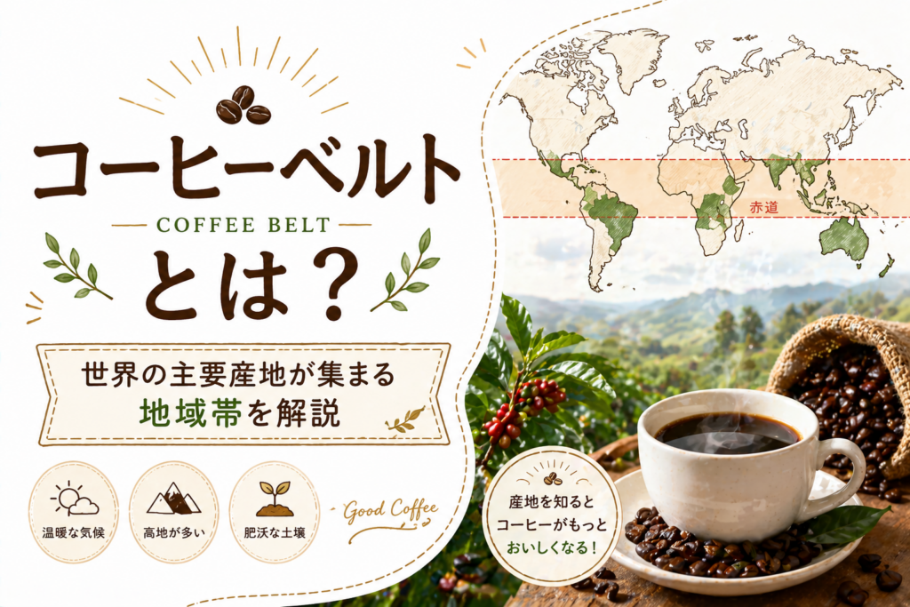 コーヒーベルトとは？産地が集中する理由・代表国・味の違いをわかりやすく解説