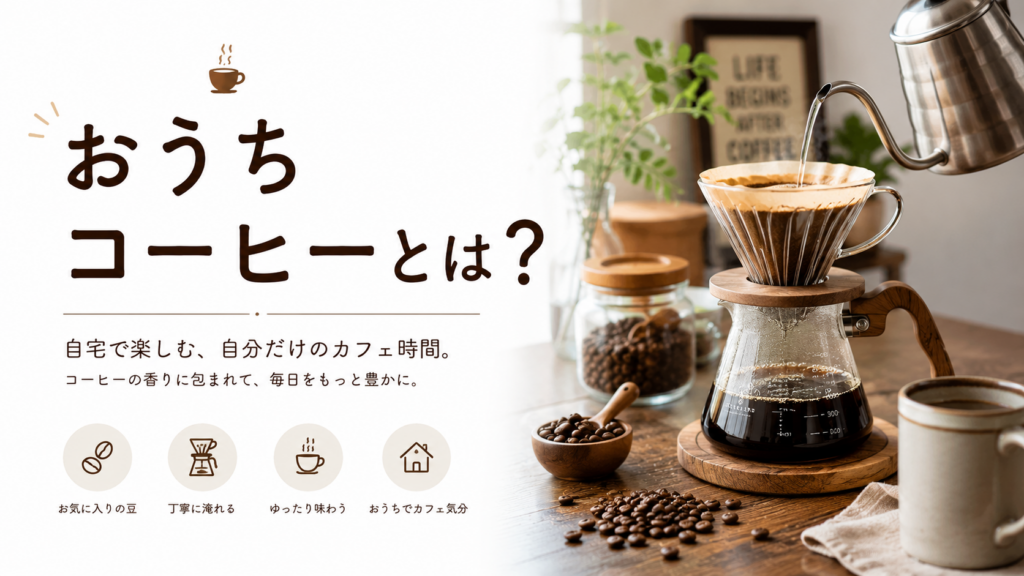 おうちコーヒーとは？初心者でも楽しめる自宅カフェの魅力をやさしく解説