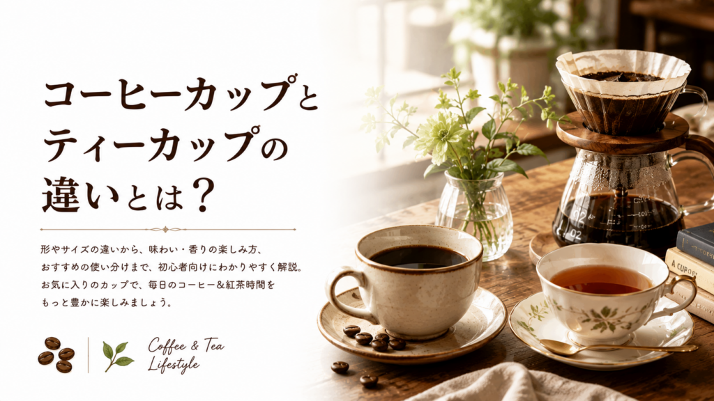 コーヒーカップとティーカップの違いとは？初心者向けにわかりやすく解説
