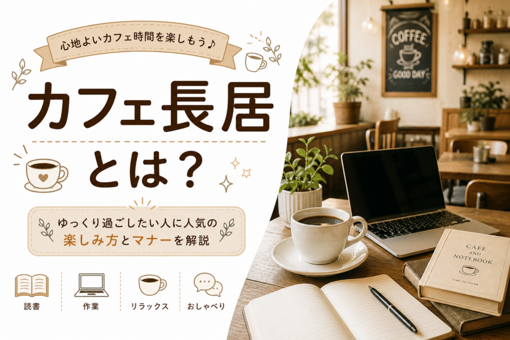 カフェ長居とは？ゆっくり過ごしたい人に人気の楽しみ方とマナーを解説