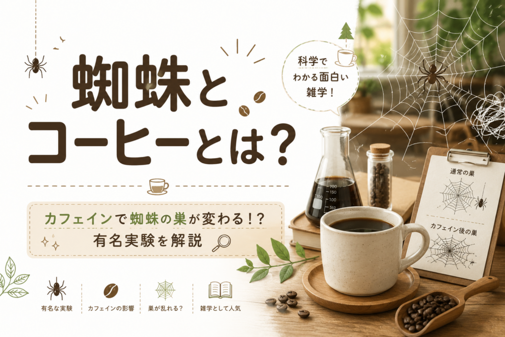 蜘蛛とコーヒーの関係とは？有名な“蜘蛛の巣実験”をわかりやすく解説