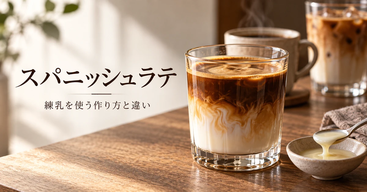 練乳入りスパニッシュラテの完成イメージ