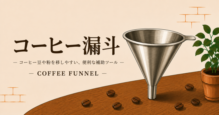 コーヒー漏斗とは？ドリッパーとの違いや使い方、選び方をわかりやすく解説