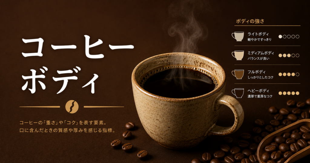 コーヒーのボディとは？口当たりや質感をわかりやすく解説
