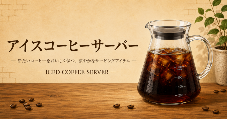 アイスコーヒーサーバーとは？急冷式で香りよく仕上げるための器具