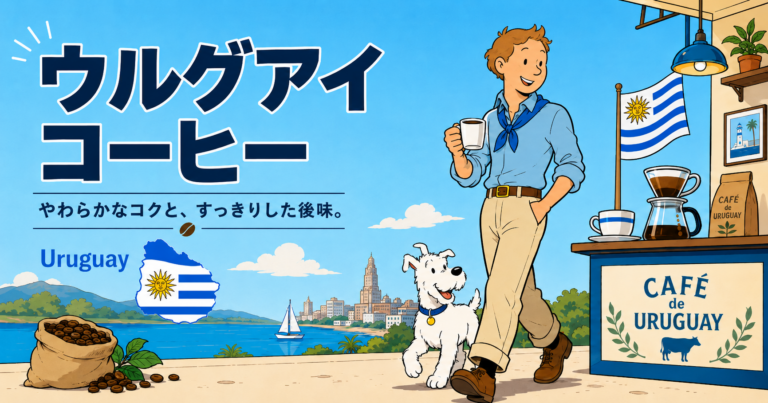 ウルグアイのコーヒー文化を紹介するイラスト