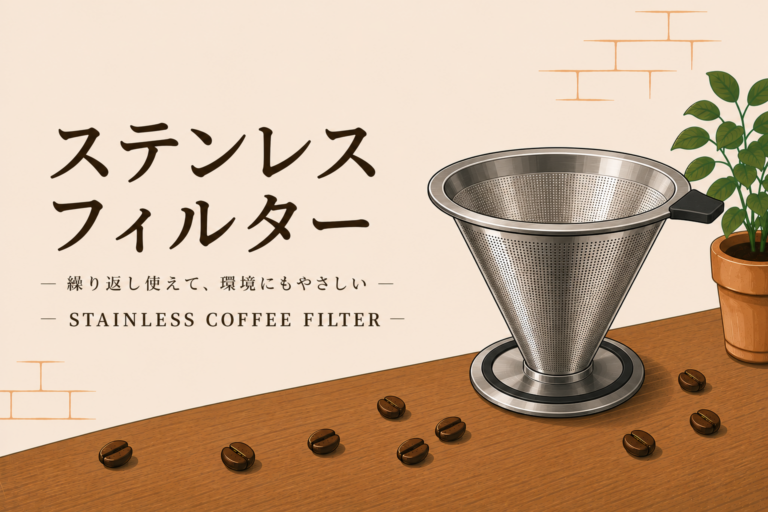 ステンレスフィルターとは？ペーパーフィルターとの違いとコーヒーの味わい