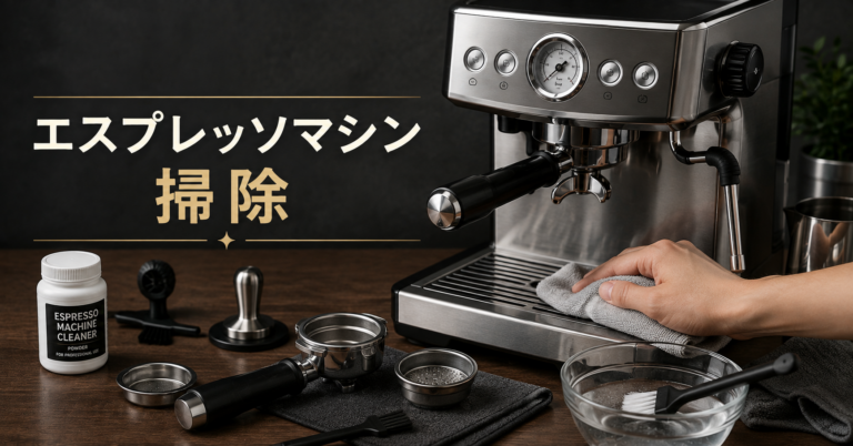 エスプレッソマシンの掃除方法とは？毎日の手入れ・水垢対策・長持ちさせるコツを解説