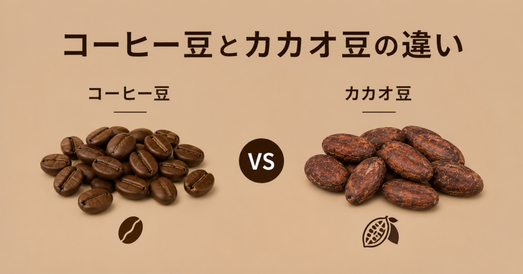コーヒー豆とカカオ豆の違いとは？原料・味・使い道をわかりやすく解説