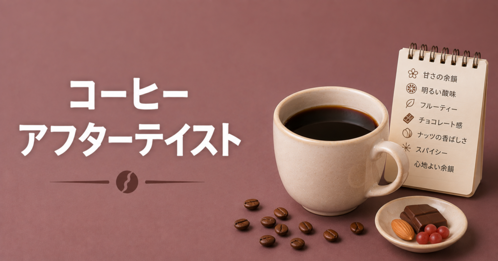 コーヒーのアフターテイストとは？余韻・後味の違いとおいしく感じるポイントを解説