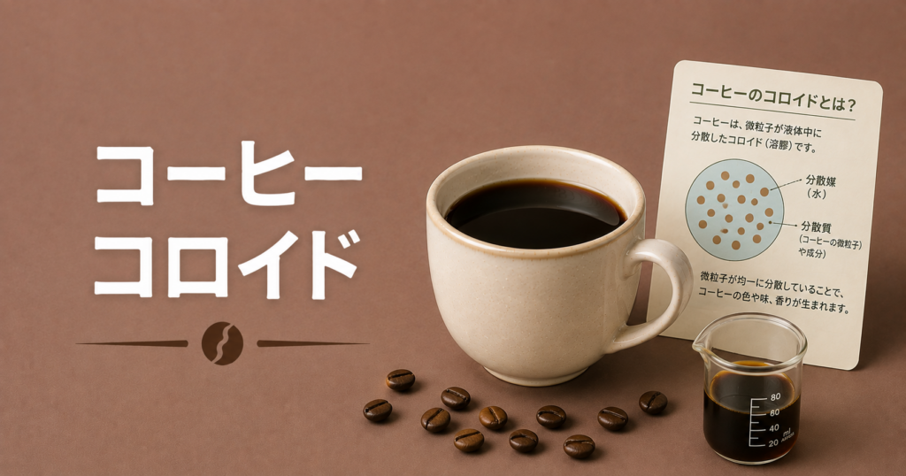 コーヒーのコロイドとは？味わいと口当たりを左右する微細な成分