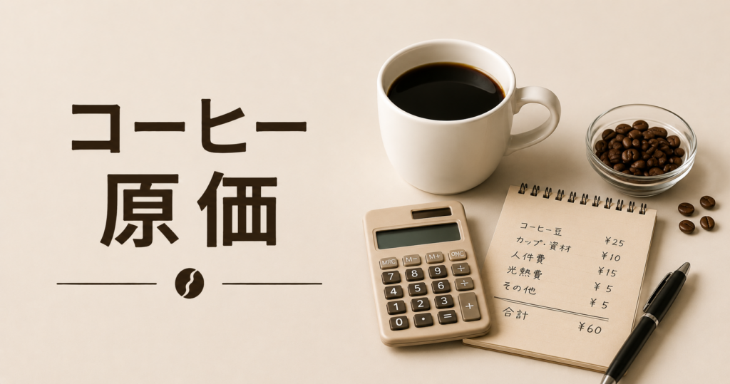 コーヒー 原価とは？一杯あたりの費用と原価率をわかりやすく解説