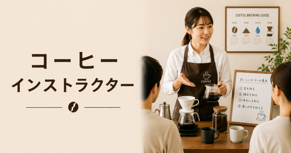 コーヒーインストラクターとは？資格の内容・難易度・活かし方を解説