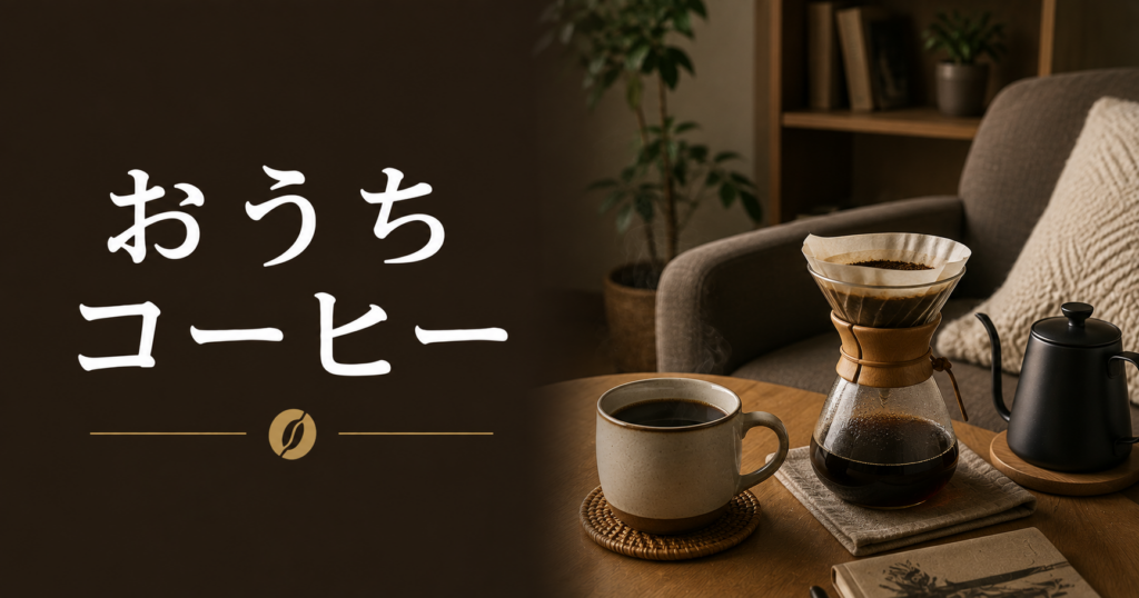 おうちコーヒーとは？自宅でおいしく楽しむ始め方と淹れ方の基本