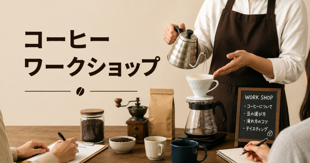 コーヒーワークショップとは？内容・学べること・選び方・参加前の準備を解説