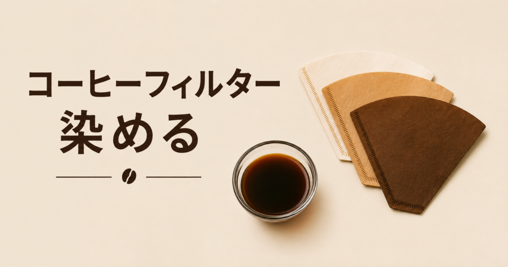 コーヒーフィルターを染める方法とは？色づけ・クラフト活用・注意点を解説