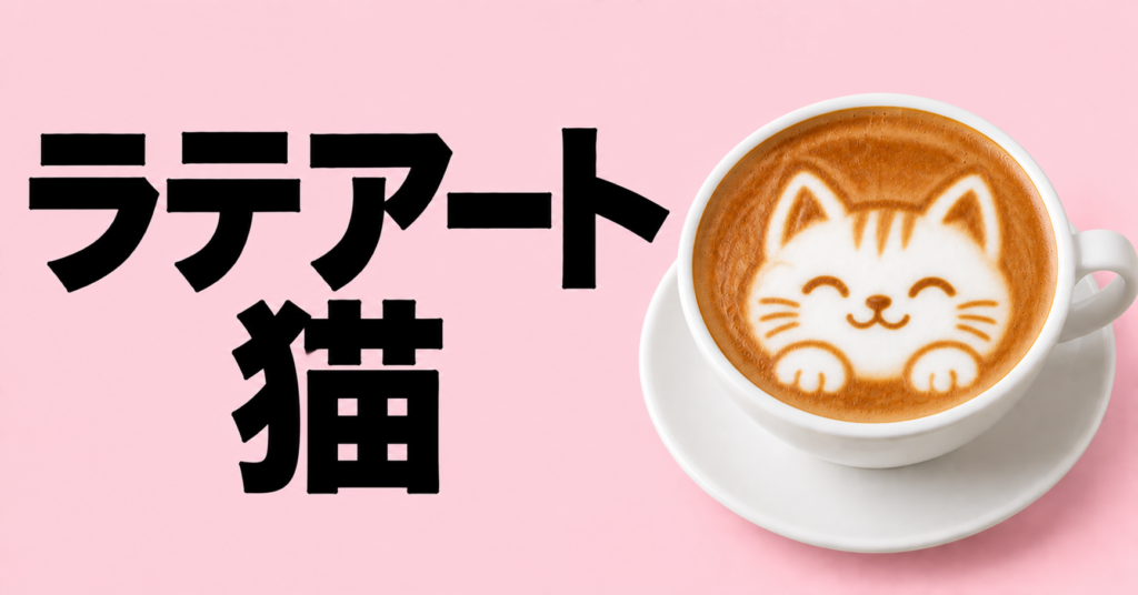 ラテアート 猫｜かわいい猫モチーフを描くための基本
