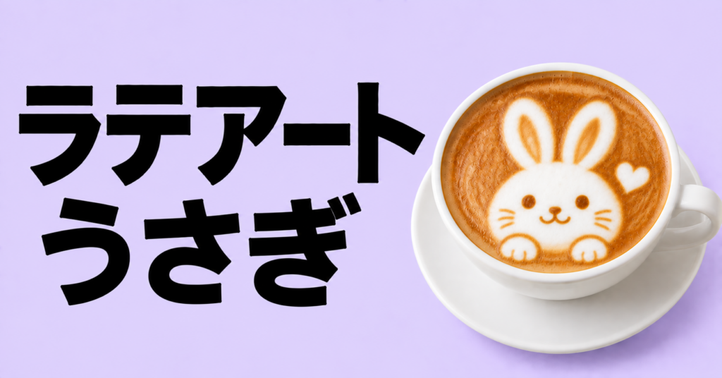 ラテアート うさぎ｜かわいい耳と表情を描くための基本