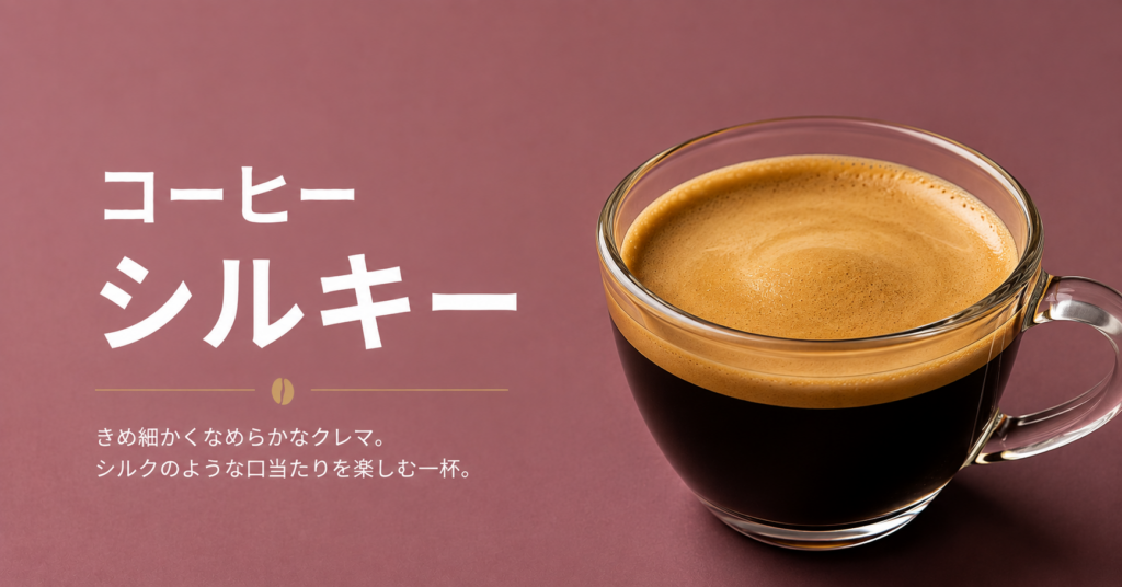 コーヒーのシルキーとは？なめらかな口当たりの意味と感じ方を解説