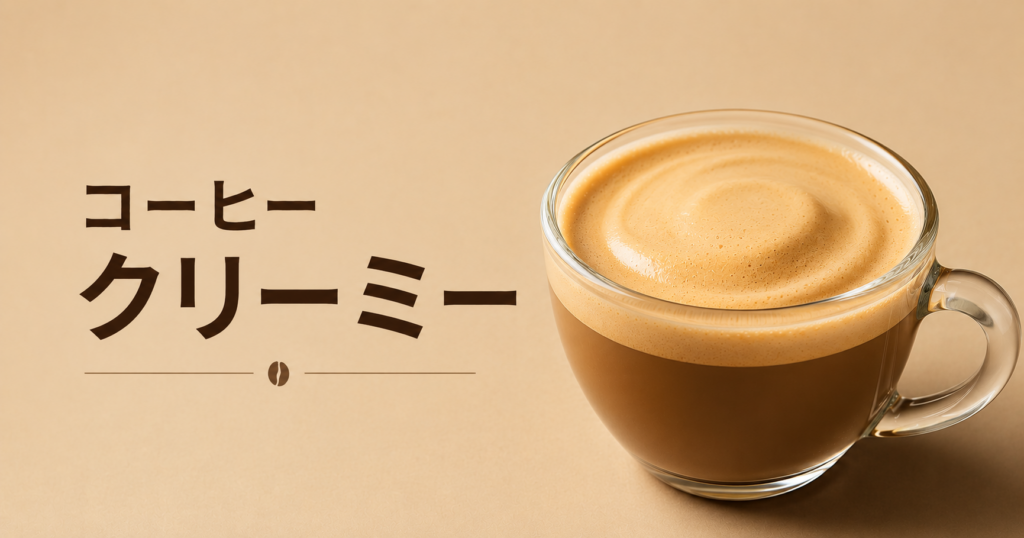コーヒーのクリーミーとは？なめらかな口当たりとコクの意味を解説
