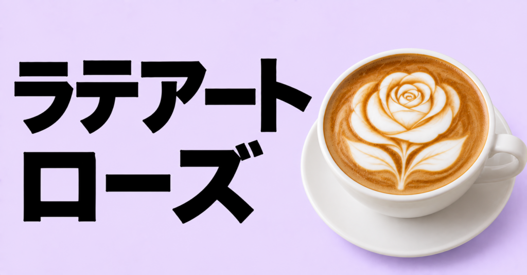 ラテアート ローズ｜華やかなバラ模様を描くための基本