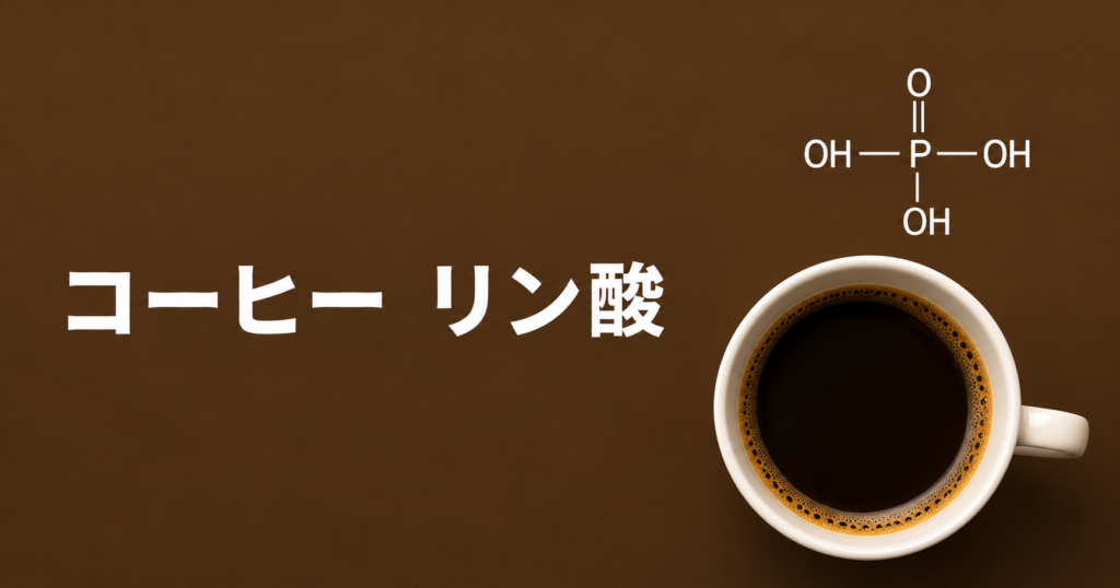 コーヒーのリン酸とは？明るい酸味とキレを生む成分をやさしく解説