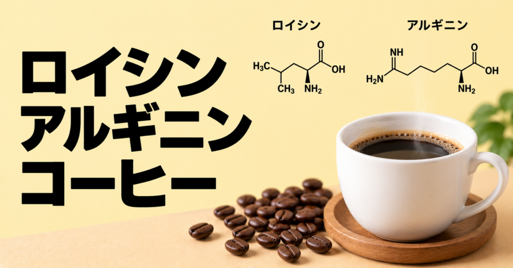 ロイシン・アルギニンコーヒーとは？アミノ酸入りコーヒーの飲み方と注意点