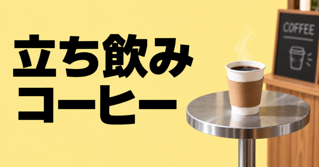 立ち飲みコーヒーとは？短時間で楽しむ一杯の魅力と使い方を解説