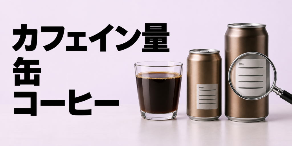 缶コーヒーのカフェイン量はどれくらい？種類別の目安と飲みすぎ注意点を解説
