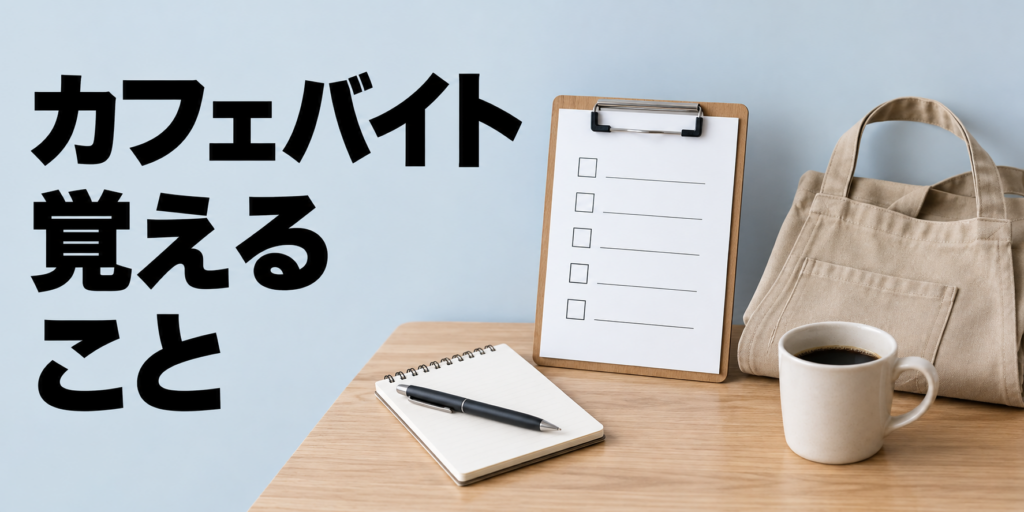 カフェバイトで覚えること一覧｜仕事内容・メニュー・接客を早く身につけるコツ