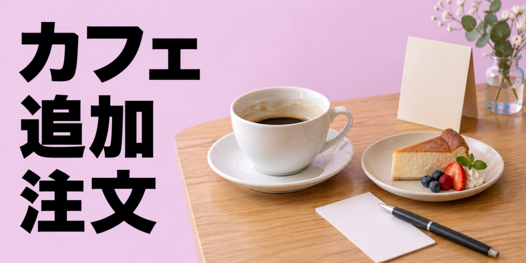 カフェで追加注文する方法｜頼むタイミング・席の扱い・マナーを解説