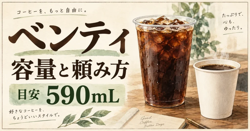 スタバのベンティは何mL？容量・サイズ比較・頼み方を解説
